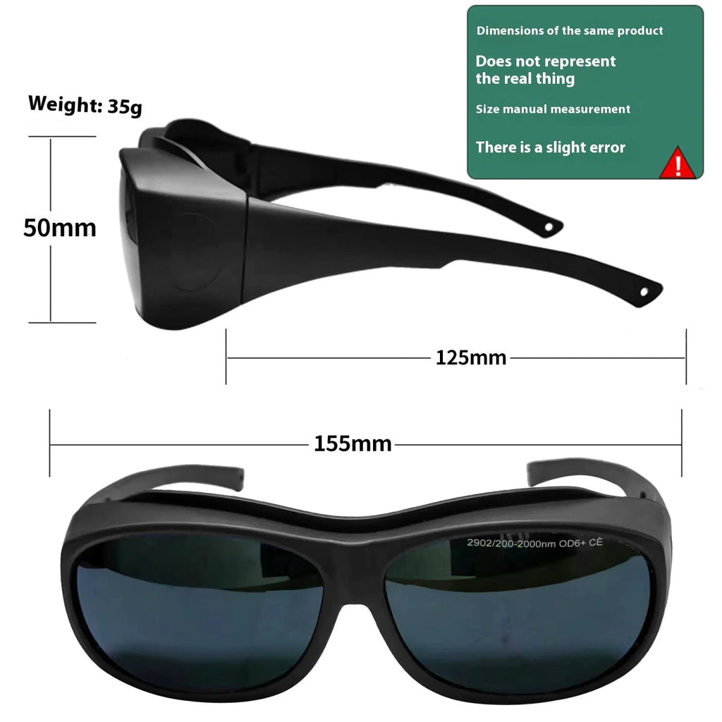 Photon skin rejuvenation laser protection goggles with 200-2000nm wavelength coverage