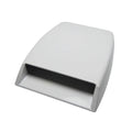 Car dashboard decorative air vent accessory in ABS plastic showing black, white, and silver colour options