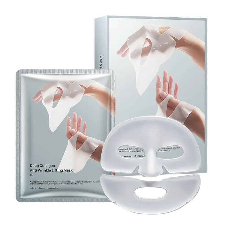 Collagen anti-wrinkle moisturising sheet mask with 28ml serum for facial treatment