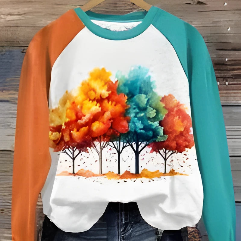 Green women's hoodie with 3D cartoon character printing showing stereoscopic effect on polyester fabric