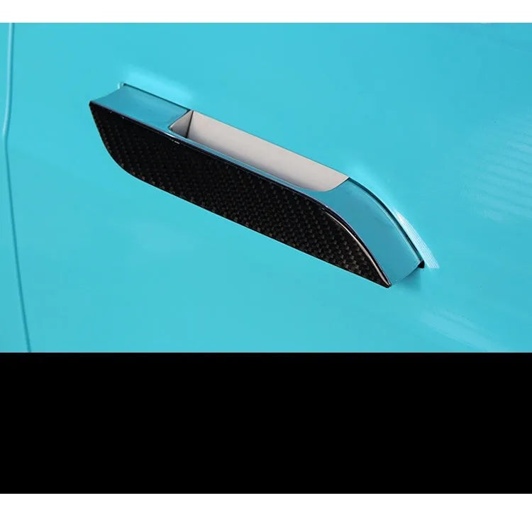 Four carbon fibre door handle protection stickers for Tesla Model S with anti-scratch surface