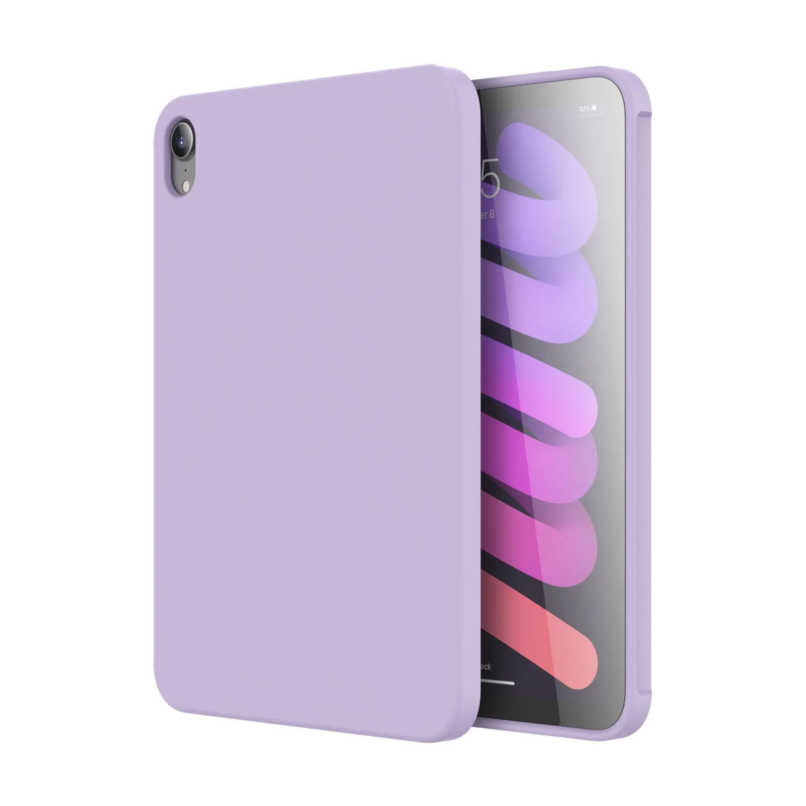 Soft silicone protective case for iPad, shown in a solid colour, featuring a full wrap-around back cover design.