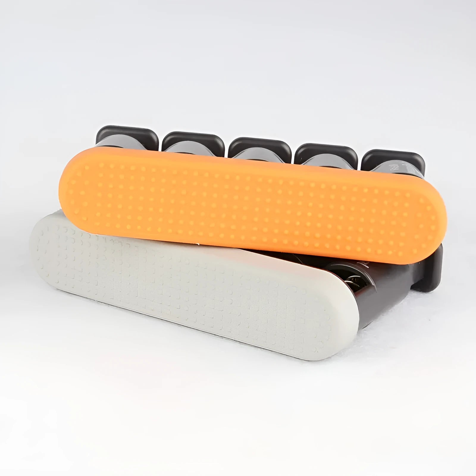 Grey silicone climbing fingerboard trainer for hand muscle development
