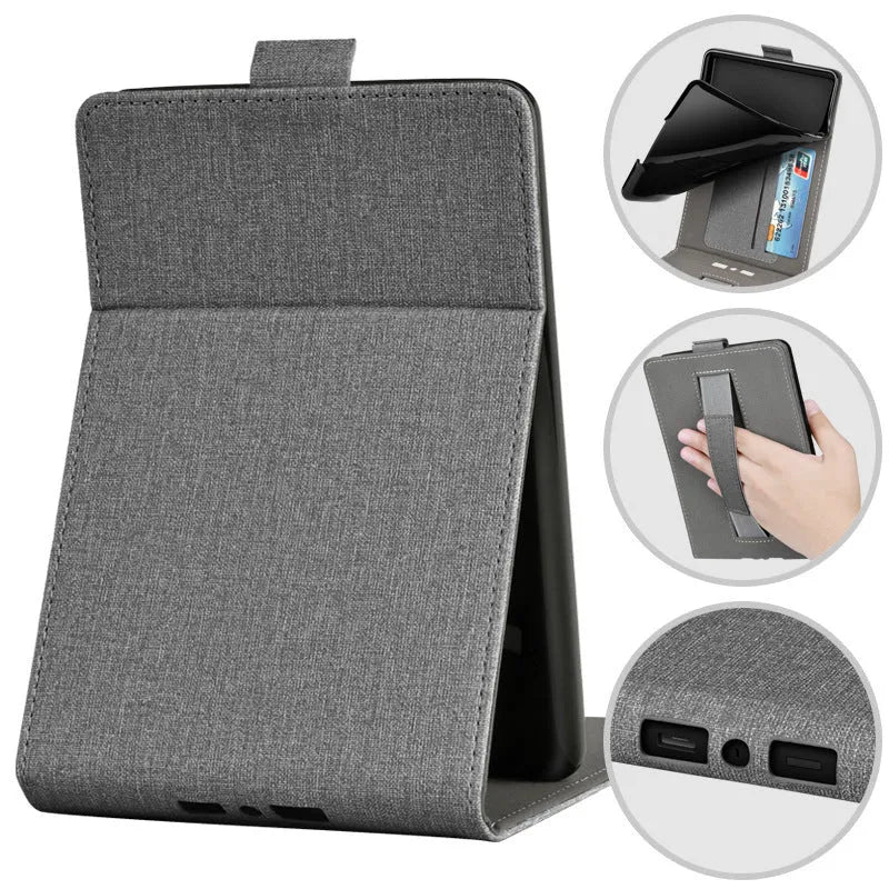 6-inch Kindle Paperwhite case with bracket stand in Van Gogh starry night design