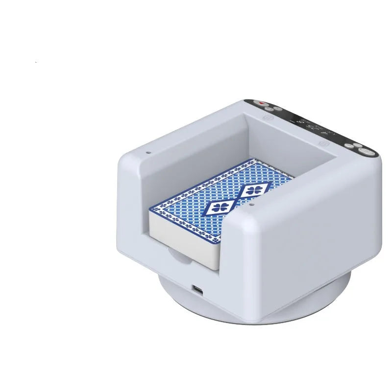 Third generation automatic dealing device for poker machines with plastic card dispenser