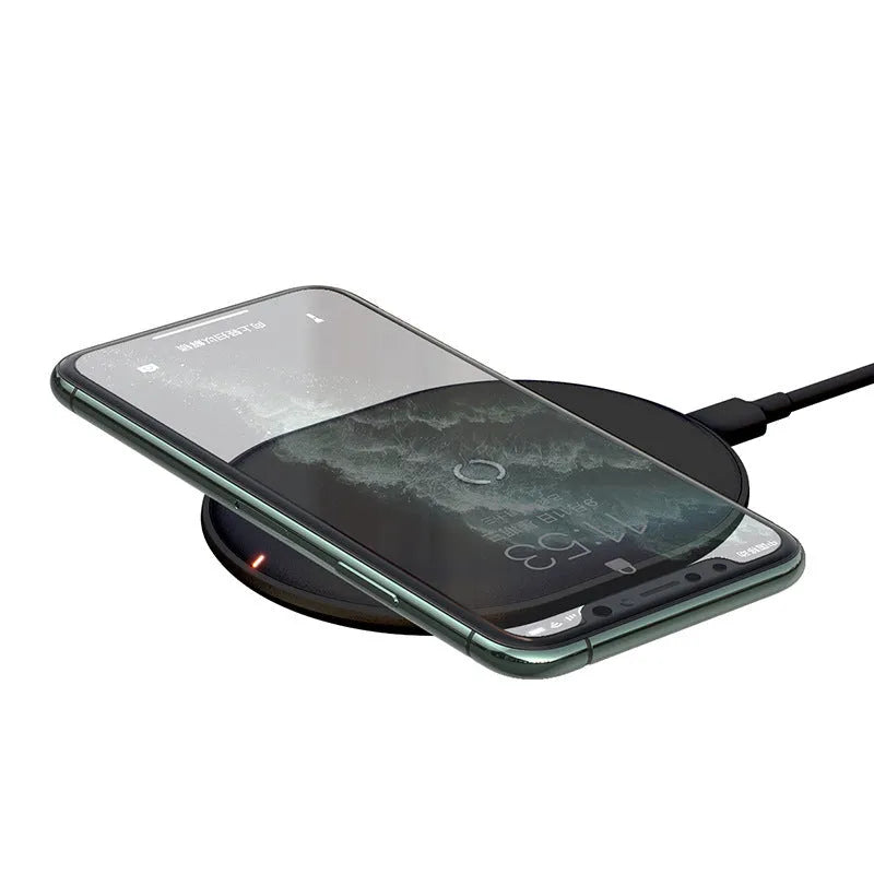 Baseus rough texture 15W wireless charging pad for mobile phones in black or white