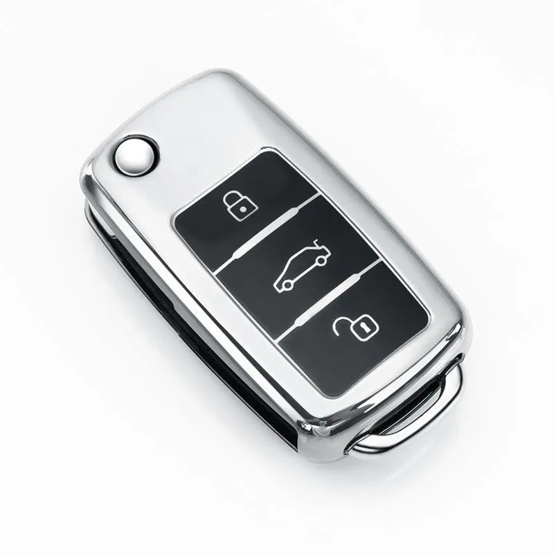 VW Model A car key case with buckle attachment in choice of four colours
