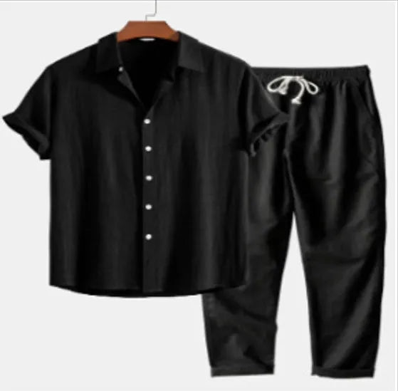 Men's green floral printed slim fit polyester shirt in a cardigan style.