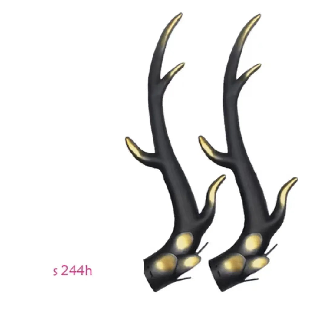 Resin dragon horn helmet decorations for motorcycle and scooter customisation in multiple colours