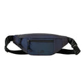 Blue reflective crossbody cycling bag made from Oxford cloth with a soft handle.