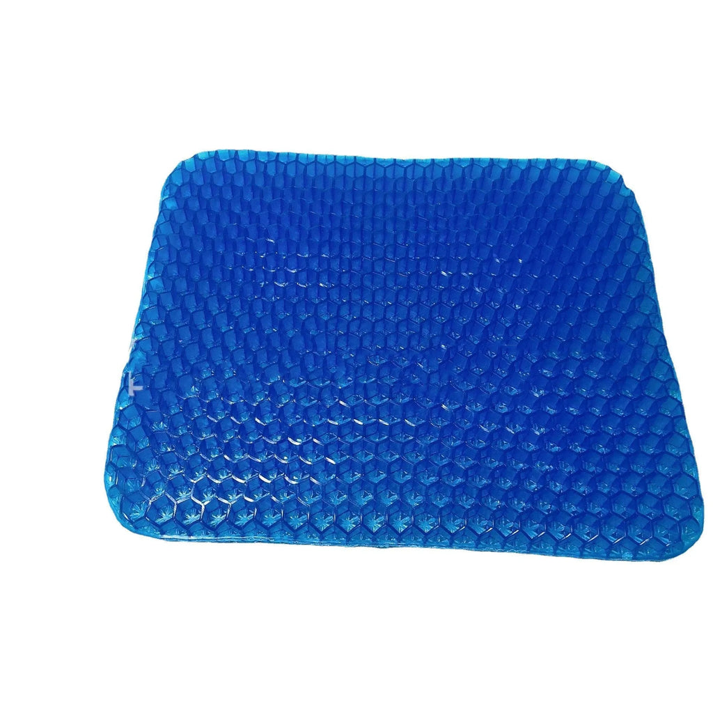 Summer gel seat cushion with honeycomb pattern showing breathable design and double-thick construction