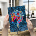 Blue diamond painting notebook A5 size 142x207x8mm with hardback cover