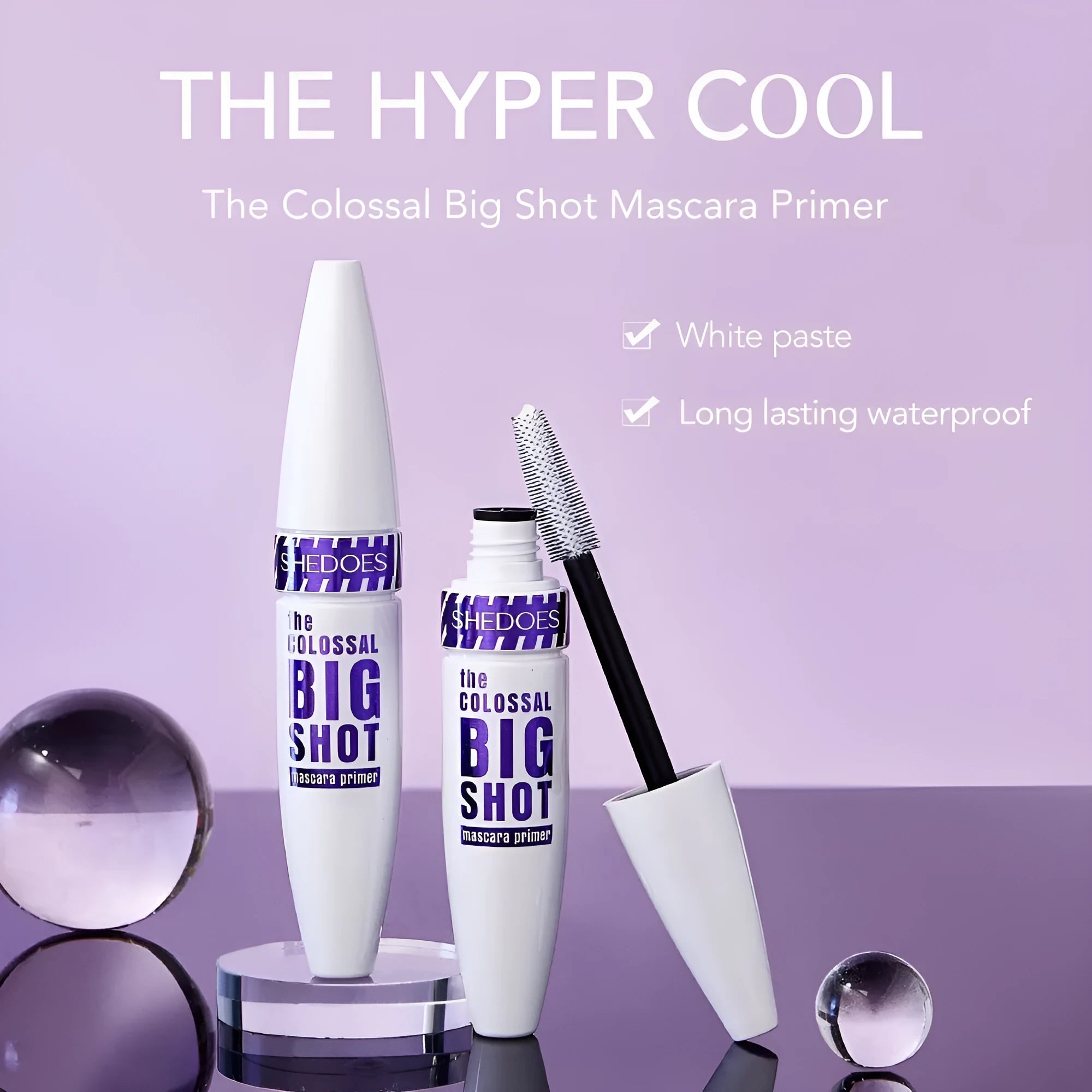 10ML white waterproof mascara container with quick-drying formula