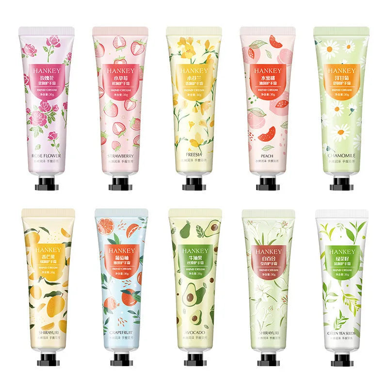 30g fruit-scented hand cream tube for dry skin moisturising with natural scent options