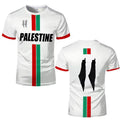 Dark style football t-shirt with 3D printed stereoscopic football pattern in black or white colours