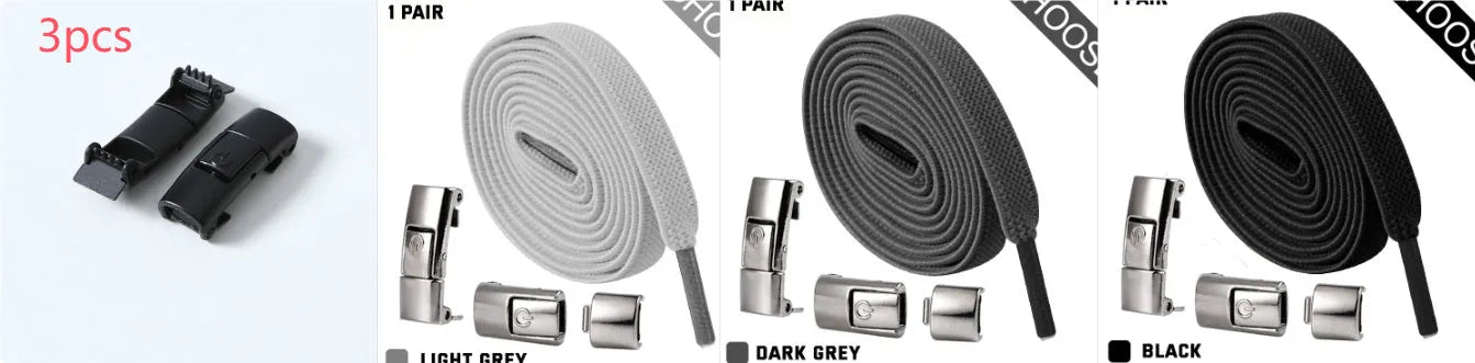8mm wide press lock elastic shoelaces with flat profile and soft cotton construction