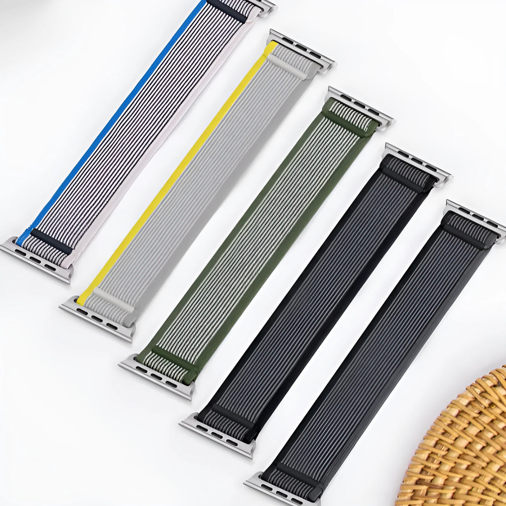 Integrated nylon single ring watchband for Apple Watch in various colours and sizes