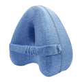 Love heart-shaped memory foam leg pillow in blue colour for adult orthopaedic support
