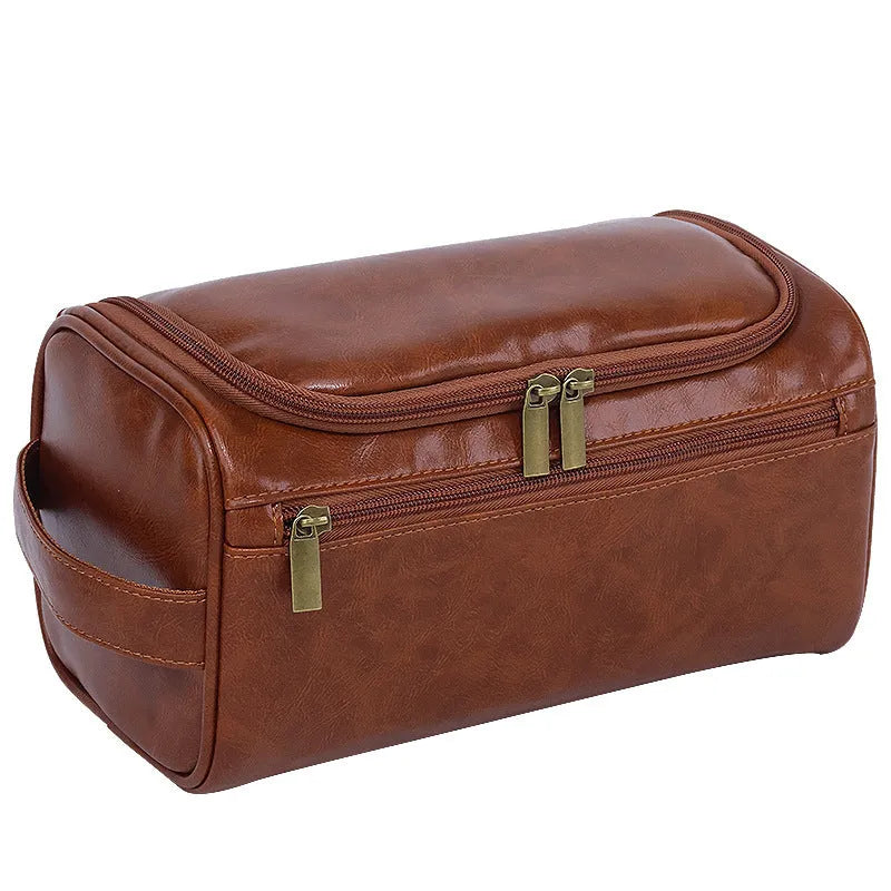 Large capacity waterproof cosmetic wash bag in retro style with multiple colour options