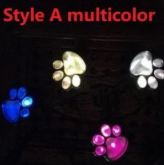 Black bear paw-shaped solar garden lights with solar panel pole for outdoor pathway illumination
