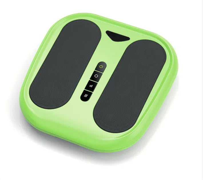 Multifunctional foot massager with kneading nodes and infrared physiotherapy in black, orange, green, and red colours