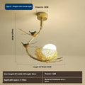 Wind bird's nest pendant light with Tuhao Gold aluminum wire lamp body, Nordic style bar lighting