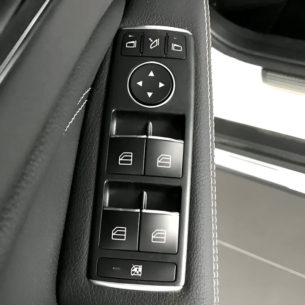 Black glitter window lift button decorative sticker for car interior modification