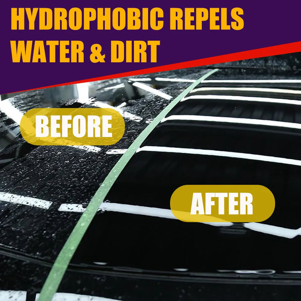 Purple car coating spray bottle in 30ml and 100ml sizes for hand application on automobile paint