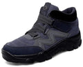 Men's classic casual trainer shoe available in black, blue, brown, and grey colour options.