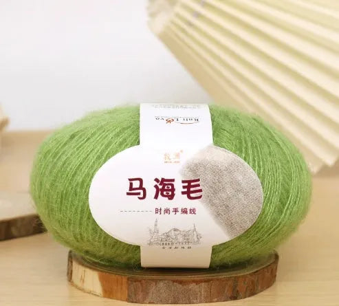 Mohair wool ball for DIY scarf knitting and crochet in Inverness thread style with multiple colour options
