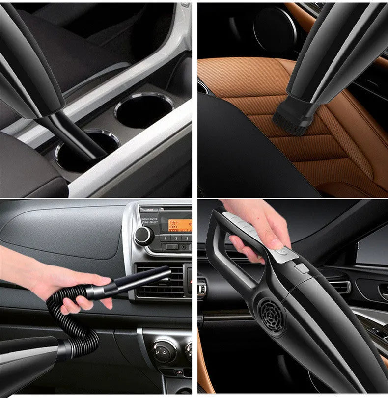 PoHigh Hypa 8th generation black car vacuum cleaner with compact design