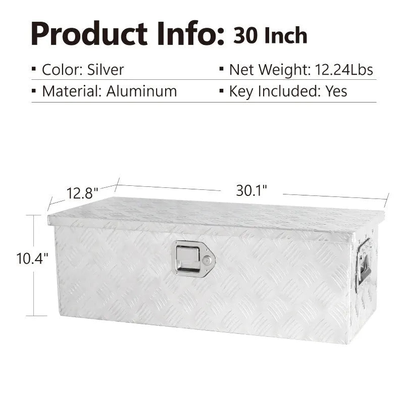 Black 26 inch aluminium alloy tool case with T-casting design and latch closure