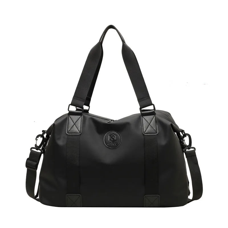 Waterproof Oxford cloth travel bag with 36-55 litre capacity in solid colour design