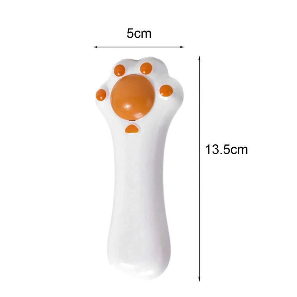 Dual-purpose cat massage comb and dental toy with cartoon design in ABS plastic measuring 13.5cm