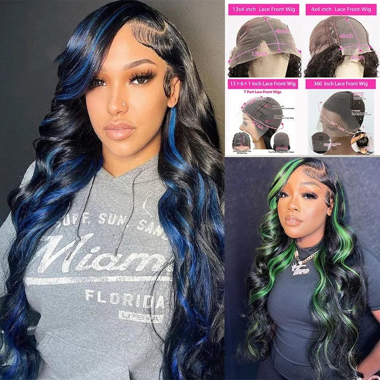 Real human hair lace front wig in star fashion style on a model