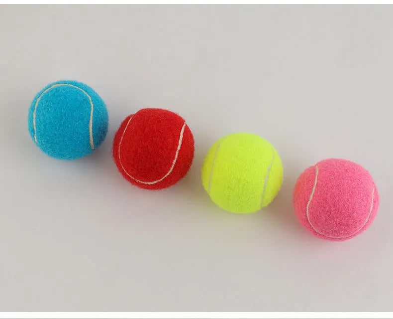 6.3cm bright coloured rubber dog tennis ball for bite-resistant fetch play