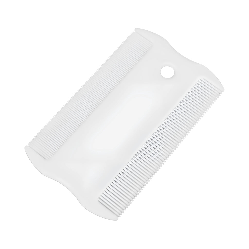 Double-sided pet flea comb with dense teeth for dogs and cats, small face grooming tool