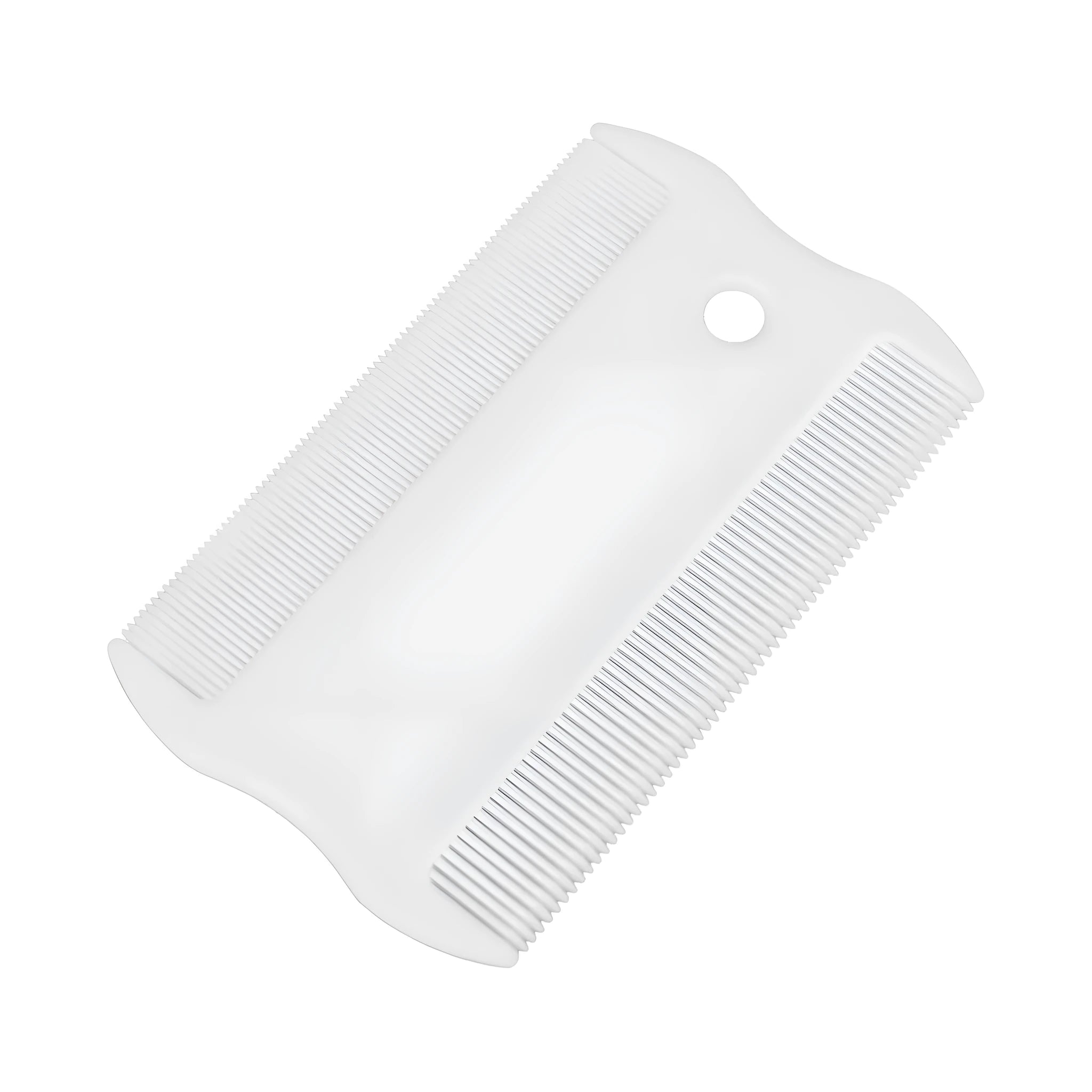 Double-sided pet flea comb with dense teeth for dogs and cats, small face grooming tool