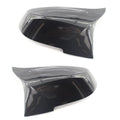 Paint bright black rearview mirror shell pair for BMW 3 Series 4 Series models