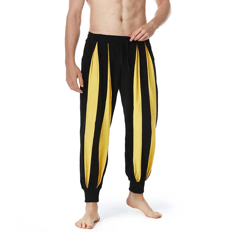 Men's straight leg casual trousers in polyester fabric available in multiple colours and sizes