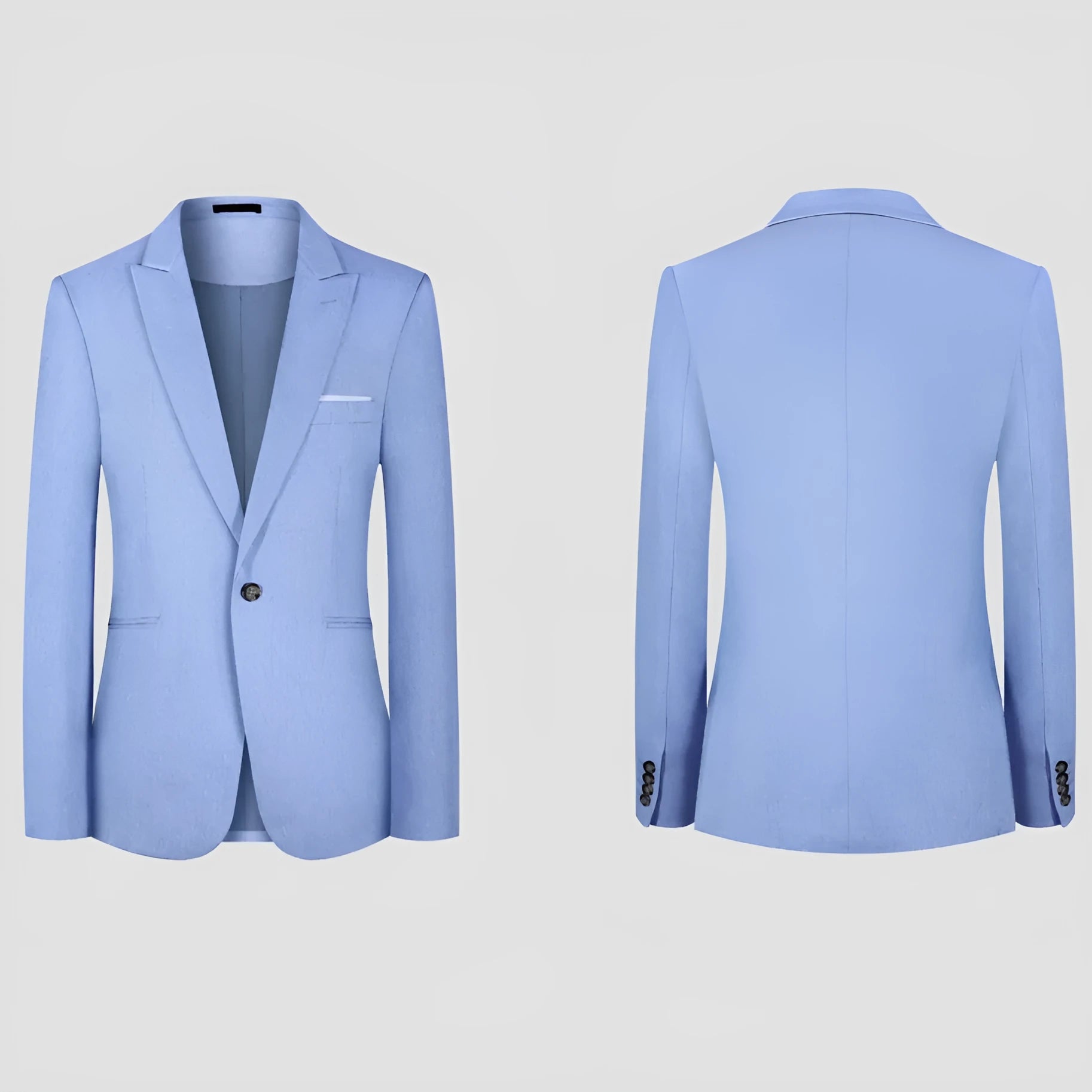 Men's casual suit jacket in light blue colour with fashion city western style design