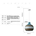 Vine woven rattan pendant lamp with natural weave pattern in Southeast Asian pastoral style