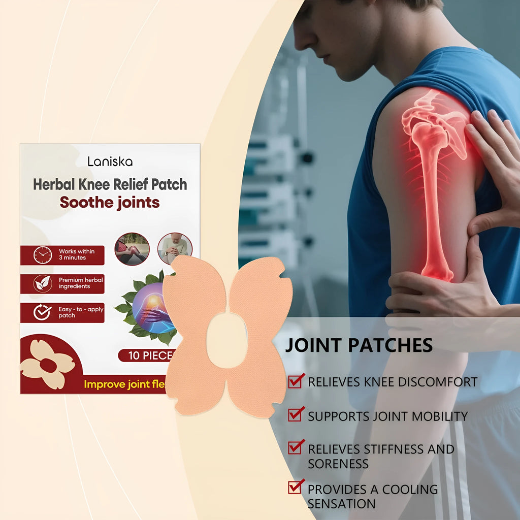 Herbal moxa leaf menthol joint nourishing adhesive bandage patches in 10-piece pack for body care