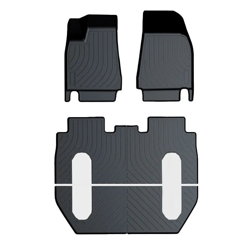 Rubber floor mat with TPE footrest for Tesla car interior