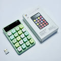 Mini portable wireless digital keyboard in macaron colours with ABS construction