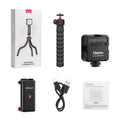Aluminium photography video vlog tripod kit with adjustable legs in matte black finish