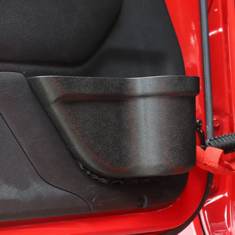 Black aluminium alloy car interior net pocket storage box with dual compartments