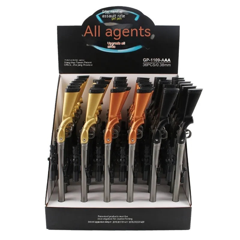 Chicken 98K Sniper Rifle Creative Gel Pen with Marvel series design and 0.5mm tip