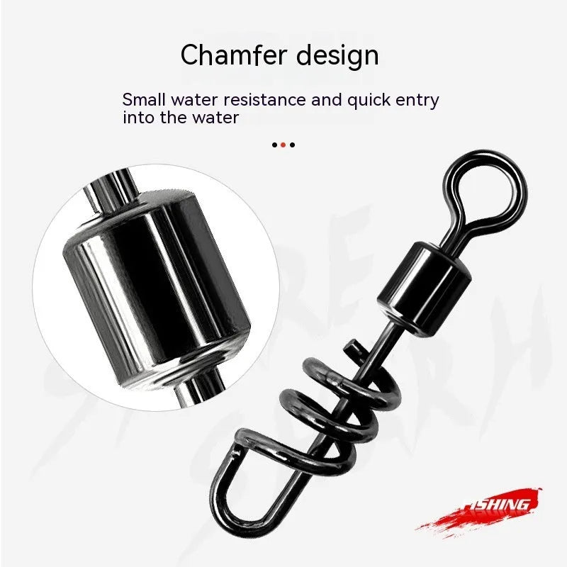 8-shaped fishing swivel connector in multiple sizes with copper or stainless steel construction