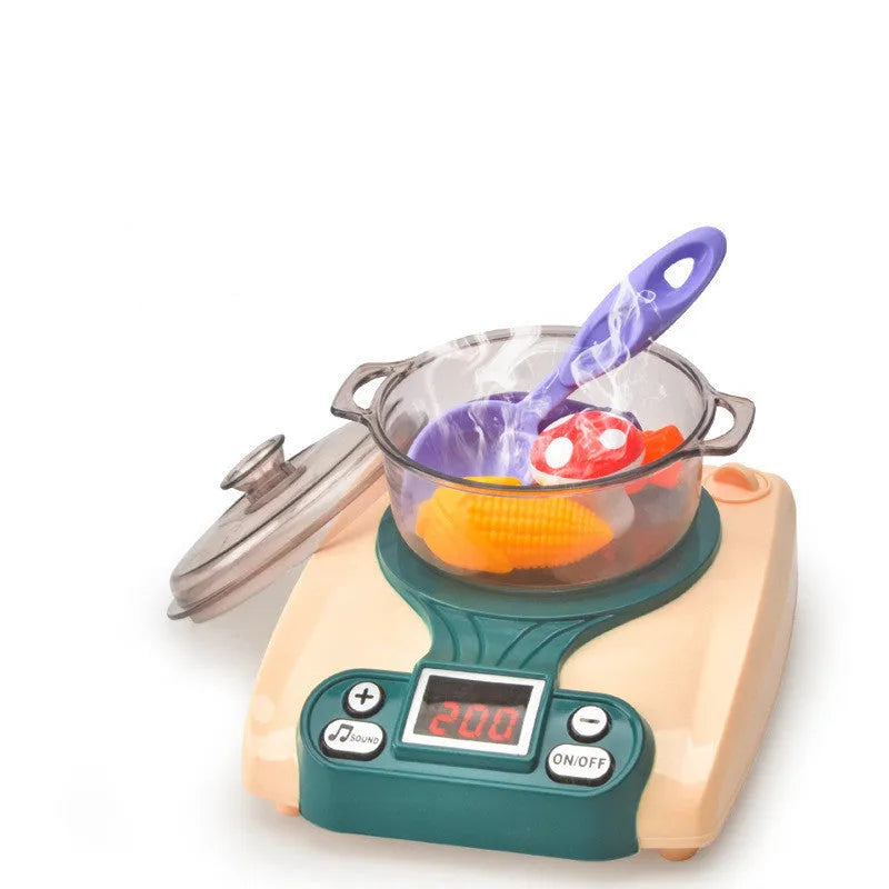 Simulation kitchen induction cooker plastic toy for infants 0-3 years